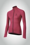 Damska koszulka kolarska merino Malamute 2.0 LS polna róża