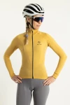 Damska koszulka kolarska merino Malamute 2.0 LS miodowy